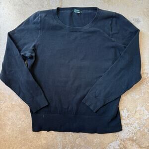 J.Crew Black Crewneck Sweater Women’s Sz. Large | Soft Knit | Minimalist Classic